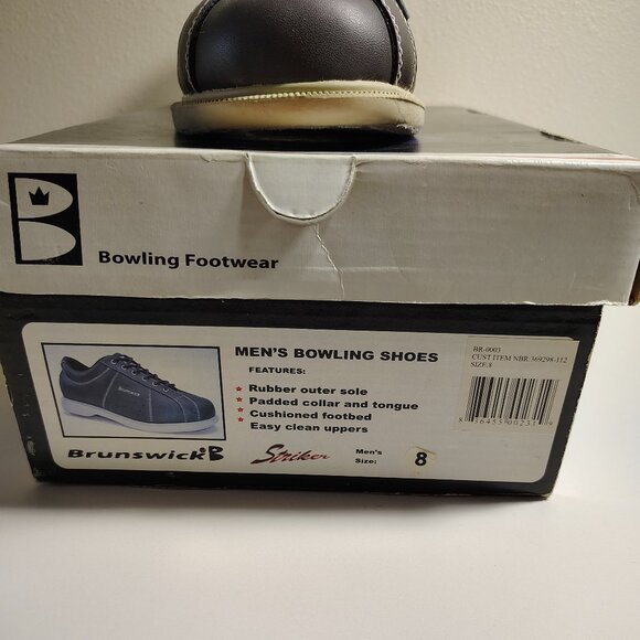 Brunswick Men's Striker Bowling Shoes Charcoal Gray Cushioned Size 8 - Picture 10 of 13
